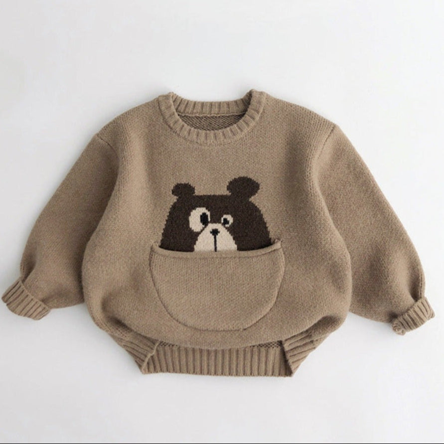 Unisex Dieren Wintertrui – Warme Gebreide Kindertrui