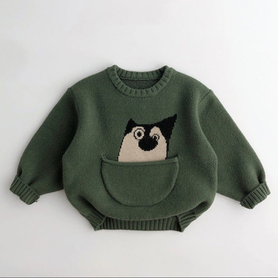 Unisex Dieren Wintertrui – Warme Gebreide Kindertrui