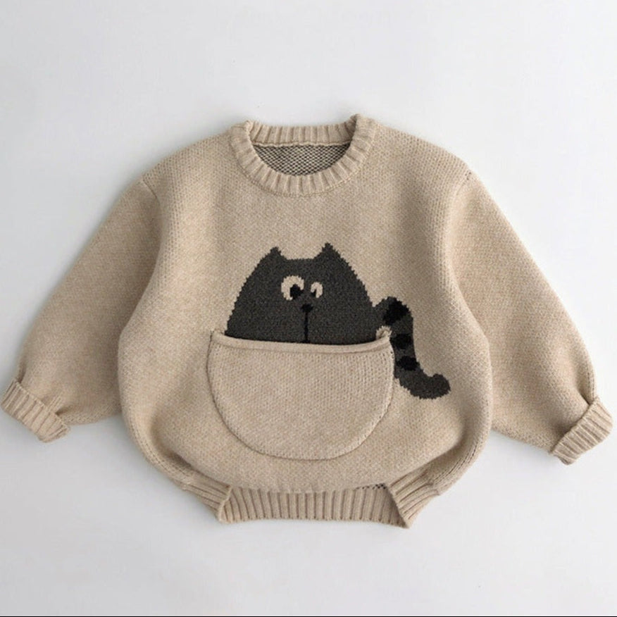Unisex Dieren Wintertrui – Warme Gebreide Kindertrui