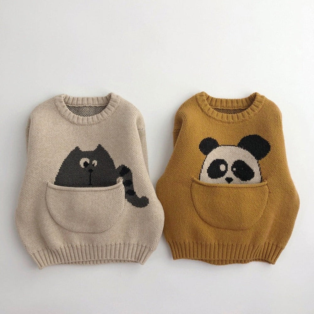 Unisex Dieren Wintertrui – Warme Gebreide Kindertrui