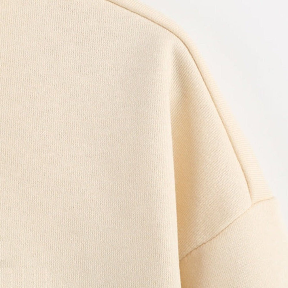 Unisex Iconische Beige Sweatshirt – Zacht & Tijdloos Sweater