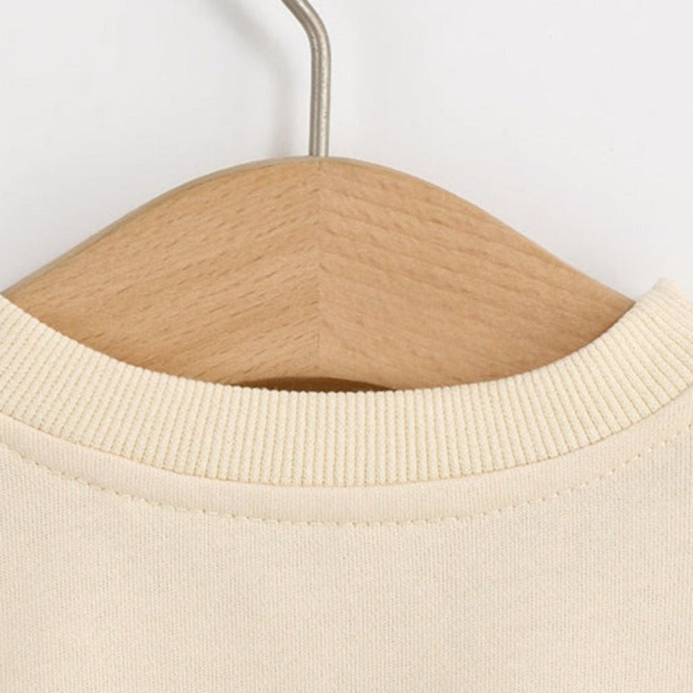 Unisex Iconische Beige Sweatshirt – Zacht & Tijdloos Sweater