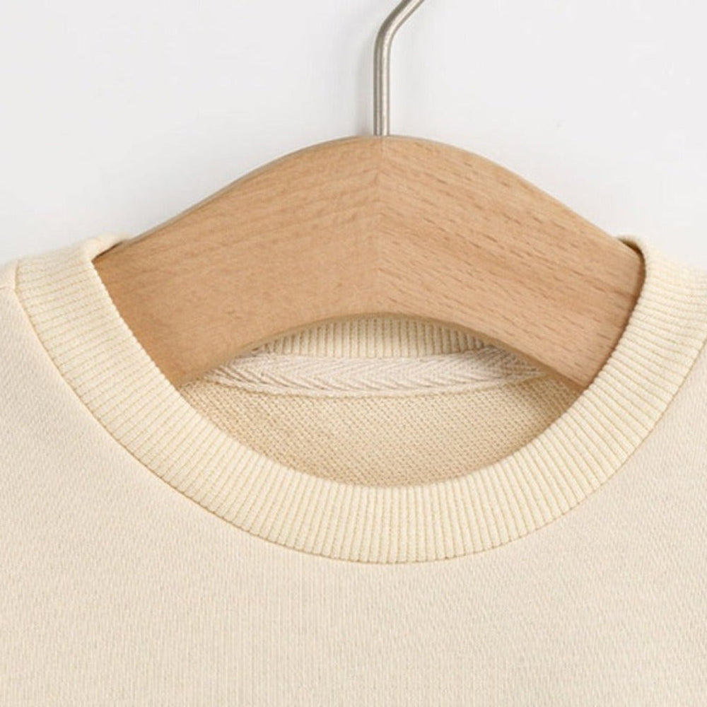 Unisex Iconische Beige Sweatshirt – Zacht & Tijdloos Sweater