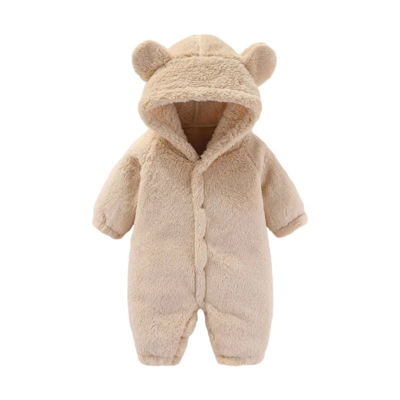 Teddy Bear Onesie voor Baby’s & Peuters – Zachte Fleece, Warm & Schattig met Capuchon (0-2 Jaar)