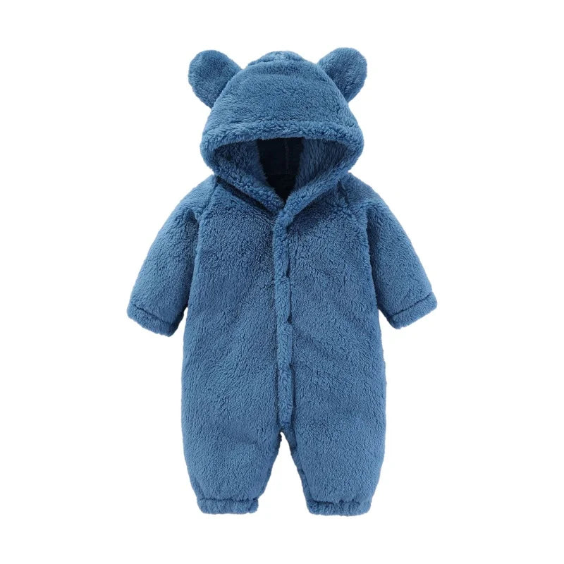 Teddy Bear Onesie voor Baby’s & Peuters – Zachte Fleece, Warm & Schattig met Capuchon (0-2 Jaar)