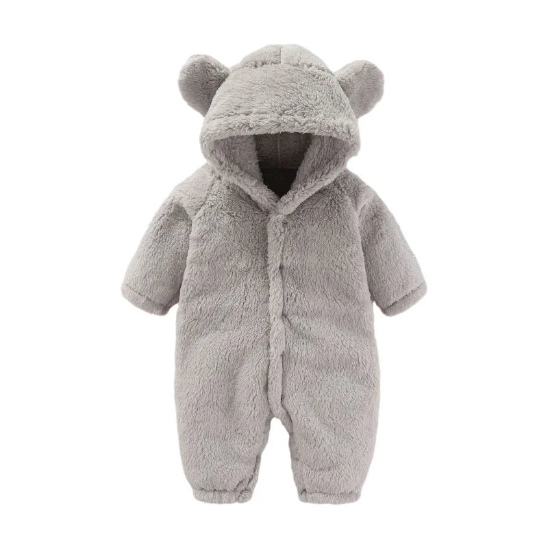 Teddy Bear Onesie voor Baby’s & Peuters – Zachte Fleece, Warm & Schattig met Capuchon (0-2 Jaar)