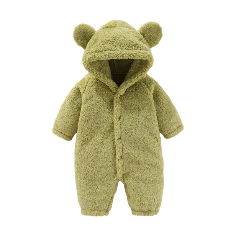 Teddy Bear Onesie voor Baby’s & Peuters – Zachte Fleece, Warm & Schattig met Capuchon (0-2 Jaar)