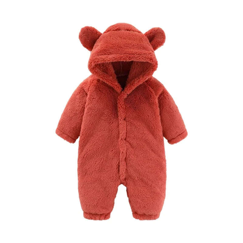 Teddy Bear Onesie voor Baby’s & Peuters – Zachte Fleece, Warm & Schattig met Capuchon (0-2 Jaar)