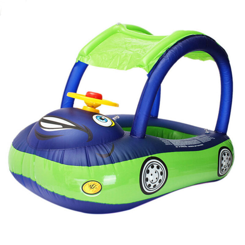 AquaRider Baby Float Met Zonnescherm – Veilig Opblaasbaar Waterbootje voor Peuters