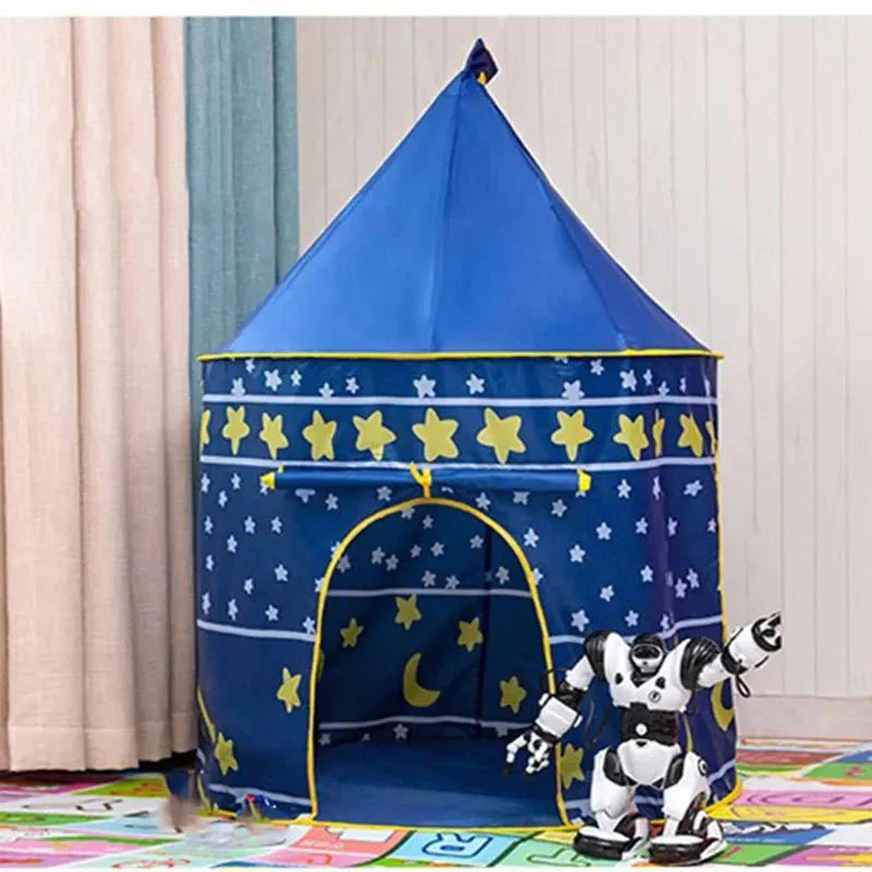 Opvouwbare Kasteel Speeltent Kinderen – Blauw | 1-6 jaar