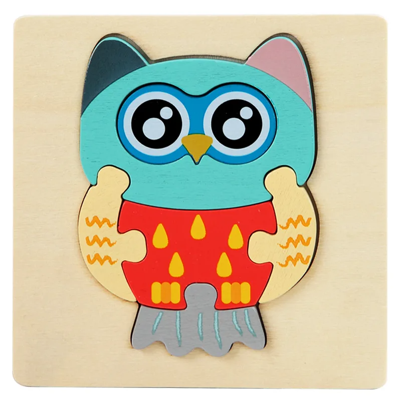 3D Houten Dierenpuzzel – Educatief Speelgoed voor Peuters & Kleuters | Creativiteit & Fijne Motoriek