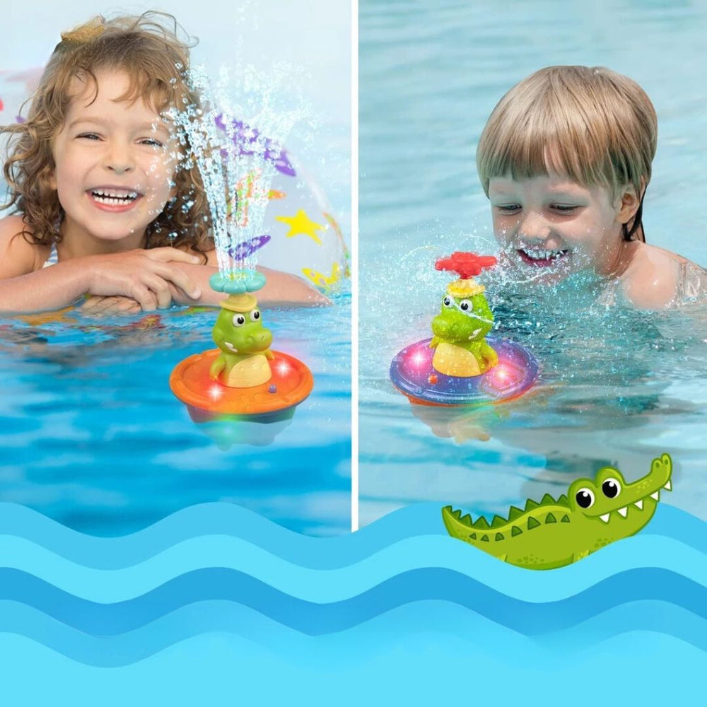 SplashCroc™ Fontein Krokodil – Interactief Badspeelgoed voor Baby's – Waterplezier en Sensorische Ontwikkeling