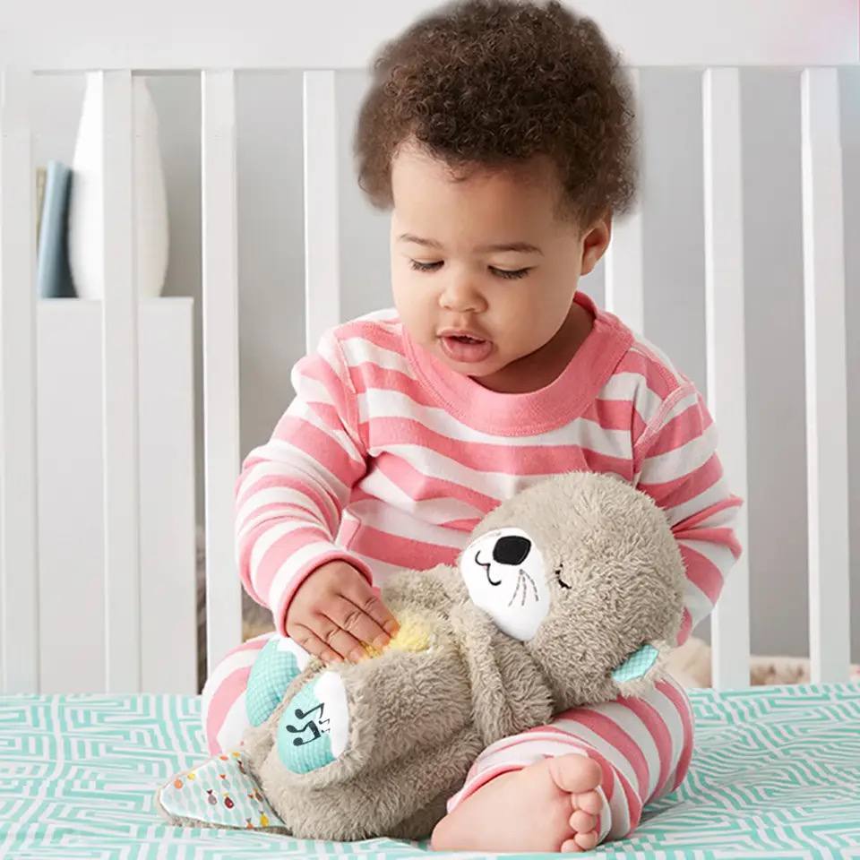 Knuffelbare Ademhalingsbeer – Rustgevend Speelgoed Baby Peuter Kleuter voor een Betere Nachtrust 0-8 Jaar