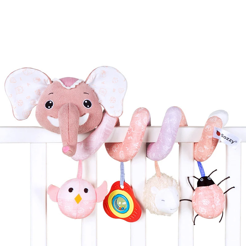 Babyspeelgoed spiraal pluche – Zintuiglijke stimulatie – BPA-vrij – Voor baby & peuter