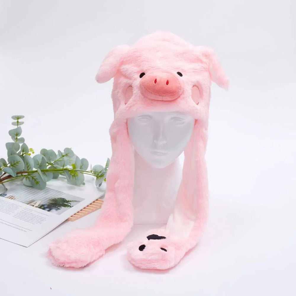 Interactieve Hoed met Beweegbare Oren – Zachte Pluche Winterhoed voor Kinderen & Volwassenen | Perfect voor Cosplay, Feest & Cadeau