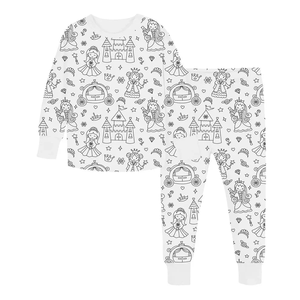 Kleur Pyjama Kind – DIY Pyjama Set met Textielstiften (3–8 Jaar)
