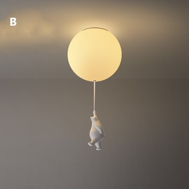 Kinderkamer Plafondlamp Beren & Ballonnen – Sfeervolle Verlichting