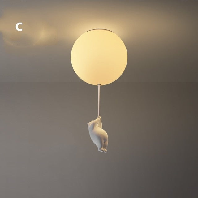 Kinderkamer Plafondlamp Beren & Ballonnen – Sfeervolle Verlichting