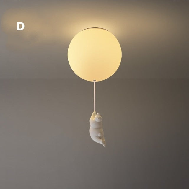 Kinderkamer Plafondlamp Beren & Ballonnen – Sfeervolle Verlichting