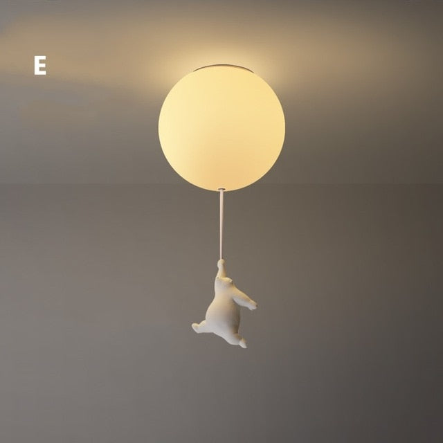 Kinderkamer Plafondlamp Beren & Ballonnen – Sfeervolle Verlichting