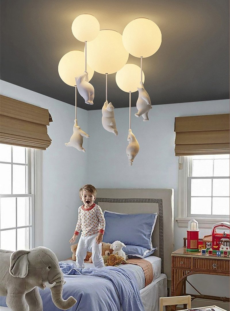Kinderkamer Plafondlamp Beren & Ballonnen – Sfeervolle Verlichting