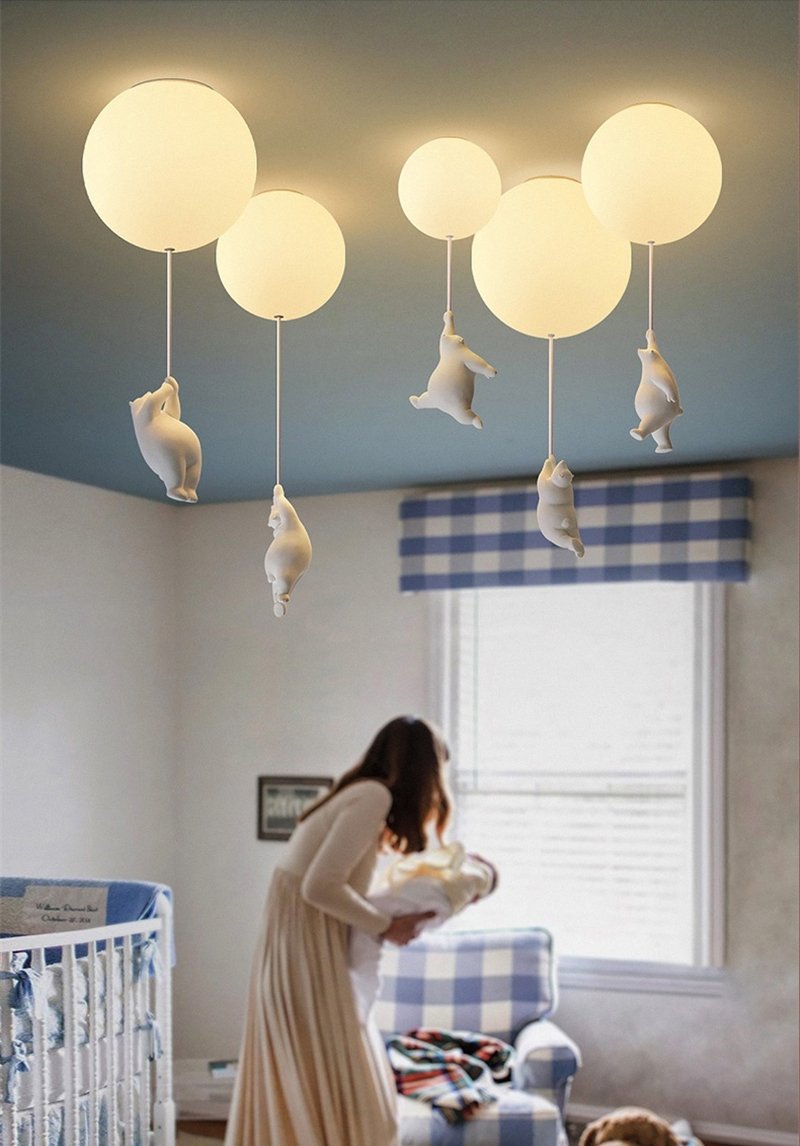 Kinderkamer Plafondlamp Beren & Ballonnen – Sfeervolle Verlichting