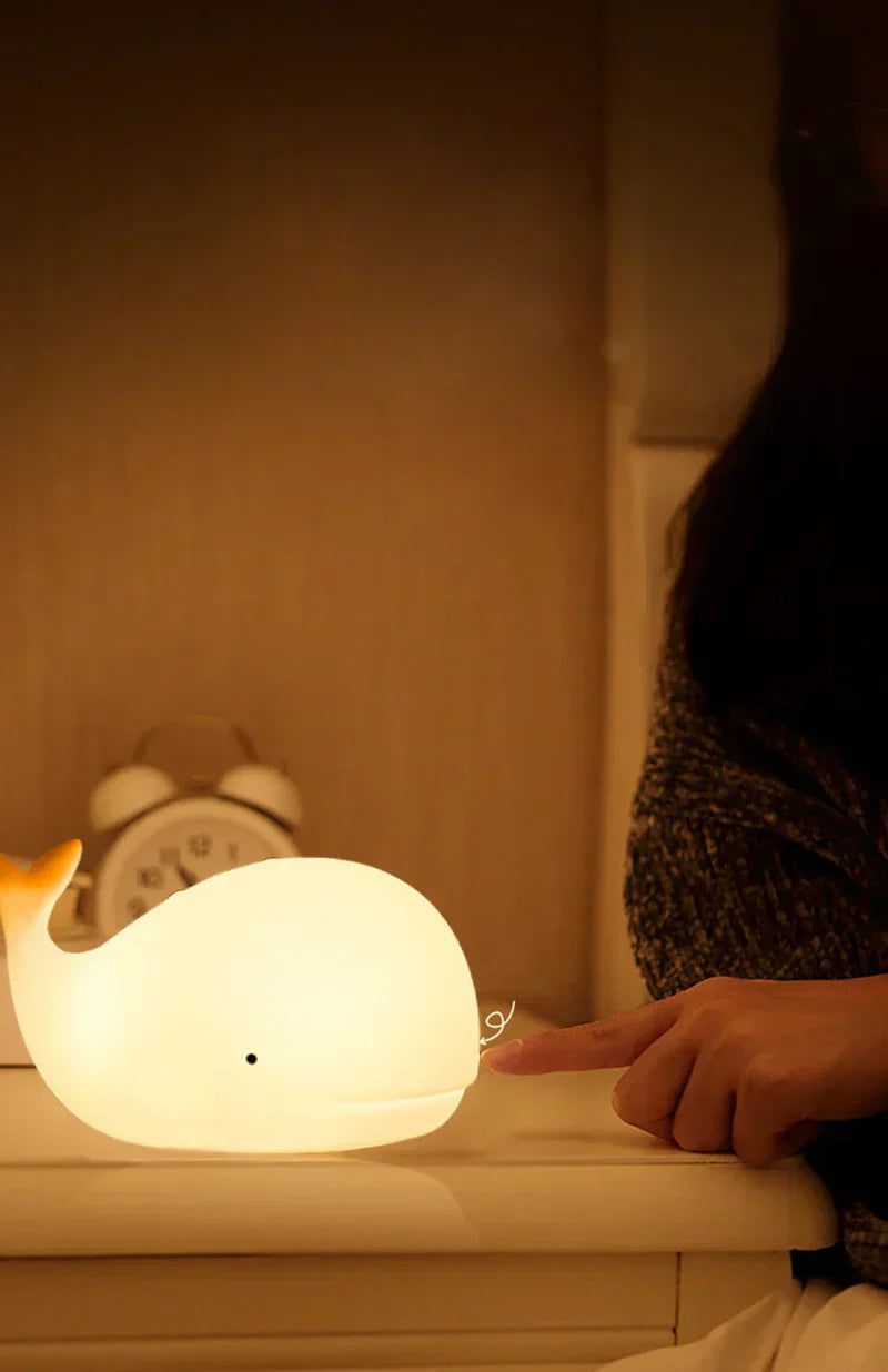 GlowWhale Walvis Nachtlampje – Rustgevende LED voor Kinderkamers