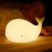 Nachtlamp walvis van silicone – kleurwisselende LED, tikbediening, USB-oplaadbaar | kinderlampje