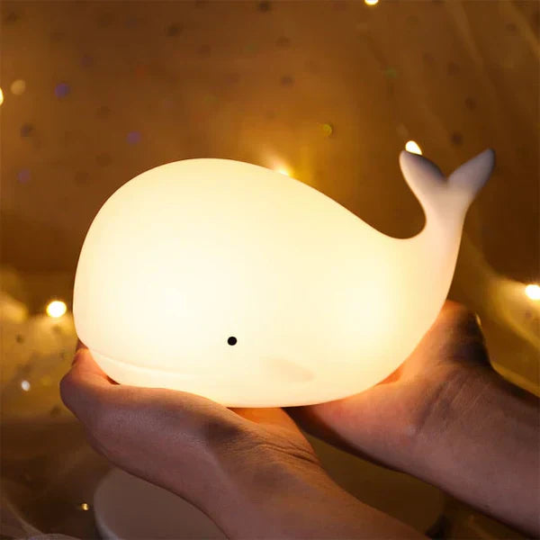 GlowWhale Walvis Nachtlampje – Rustgevende LED voor Kinderkamers