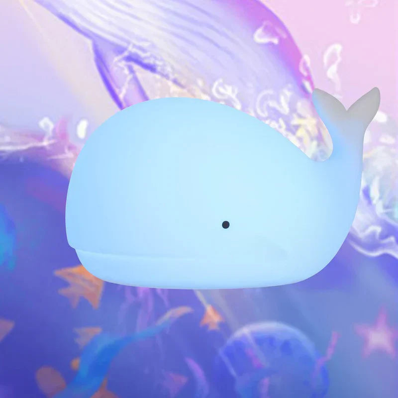 GlowWhale Walvis Nachtlampje – Rustgevende LED voor Kinderkamers
