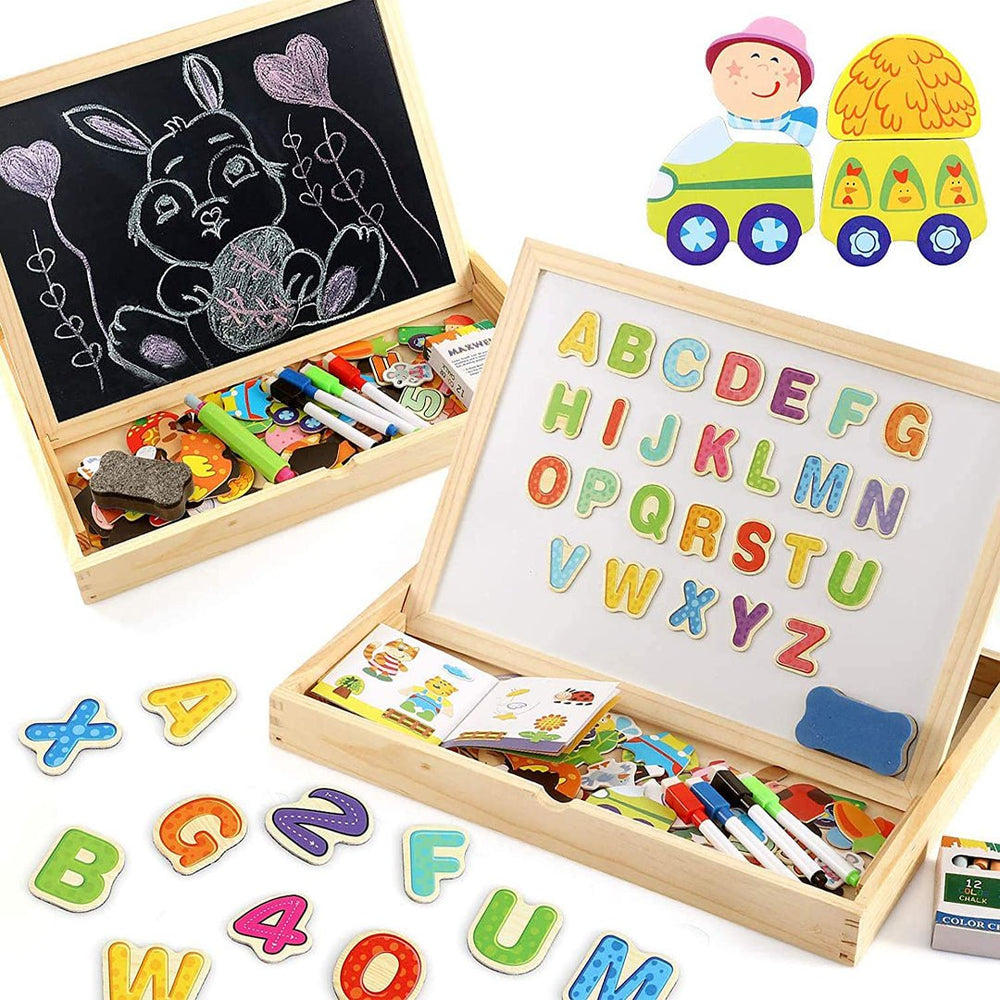 Magnetisch Houten Tekenbord voor Kinderen – Stimuleert Creativiteit & Motoriek | Duurzaam Educatief Speelgoed vanaf 3 Jaar