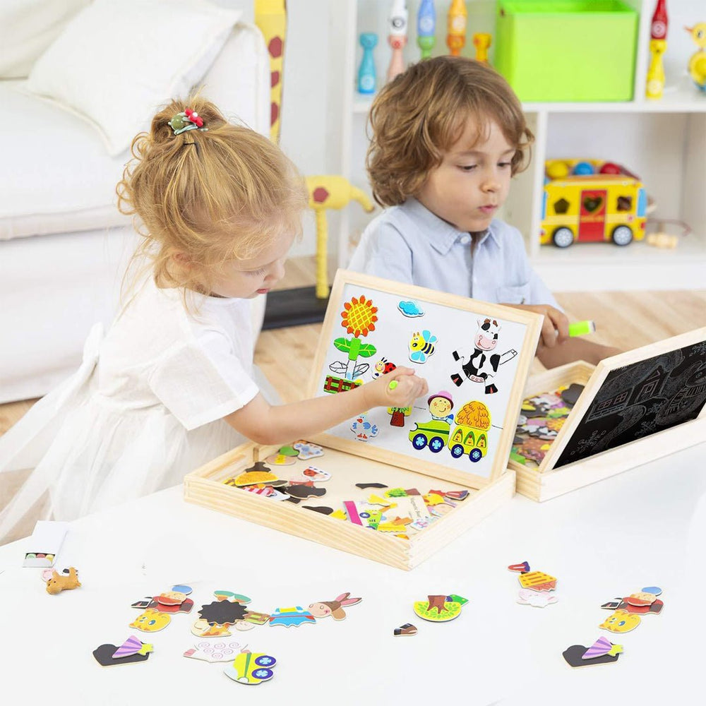 Magnetisch Houten Tekenbord voor Kinderen – Stimuleert Creativiteit & Motoriek | Duurzaam Educatief Speelgoed vanaf 3 Jaar