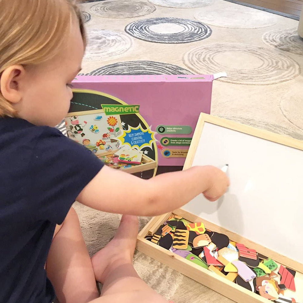 Magnetisch Houten Tekenbord voor Kinderen – Stimuleert Creativiteit & Motoriek | Duurzaam Educatief Speelgoed vanaf 3 Jaar