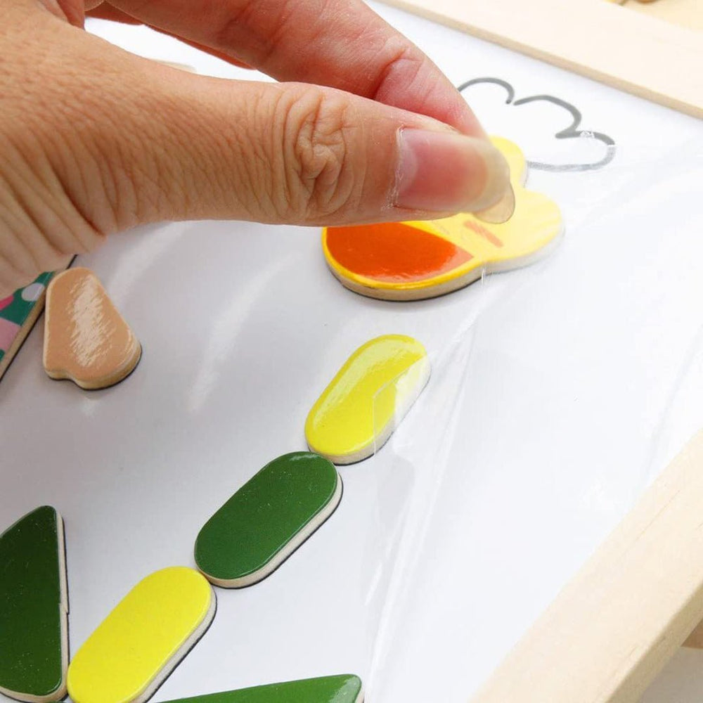 Magnetisch Houten Tekenbord voor Kinderen – Stimuleert Creativiteit & Motoriek | Duurzaam Educatief Speelgoed vanaf 3 Jaar