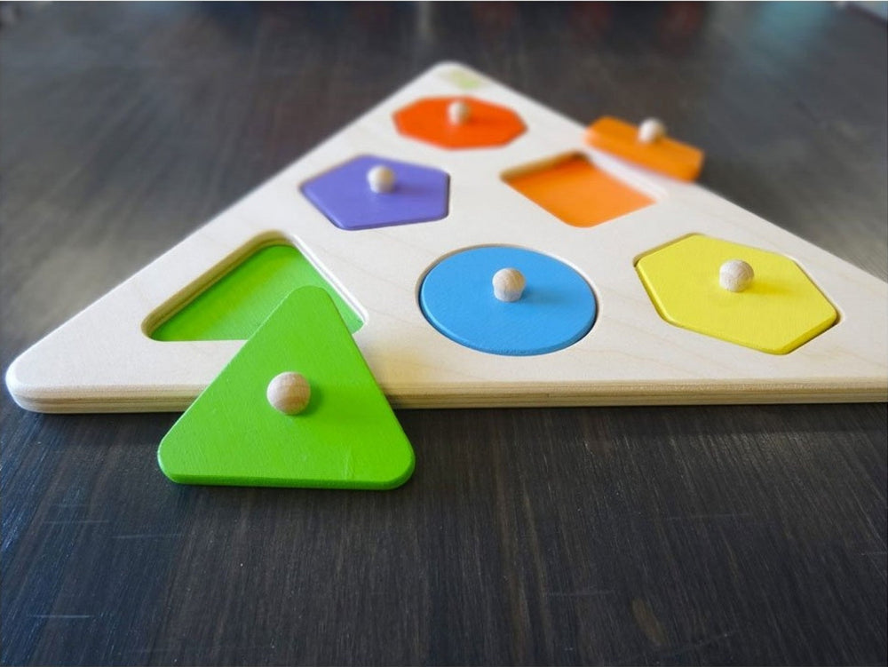 GeoPlay Shapes Houten Geometrie Puzzel – Educatief Speelgoed voor Kinderen 3+