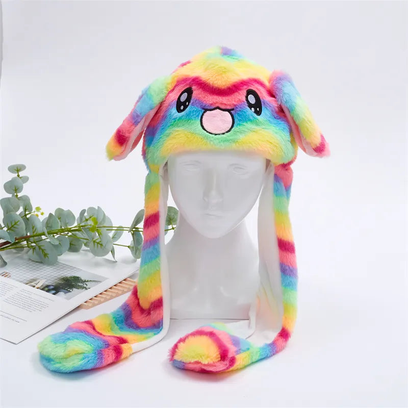 Interactieve Hoed met Beweegbare Oren – Zachte Pluche Winterhoed voor Kinderen & Volwassenen | Perfect voor Cosplay, Feest & Cadeau