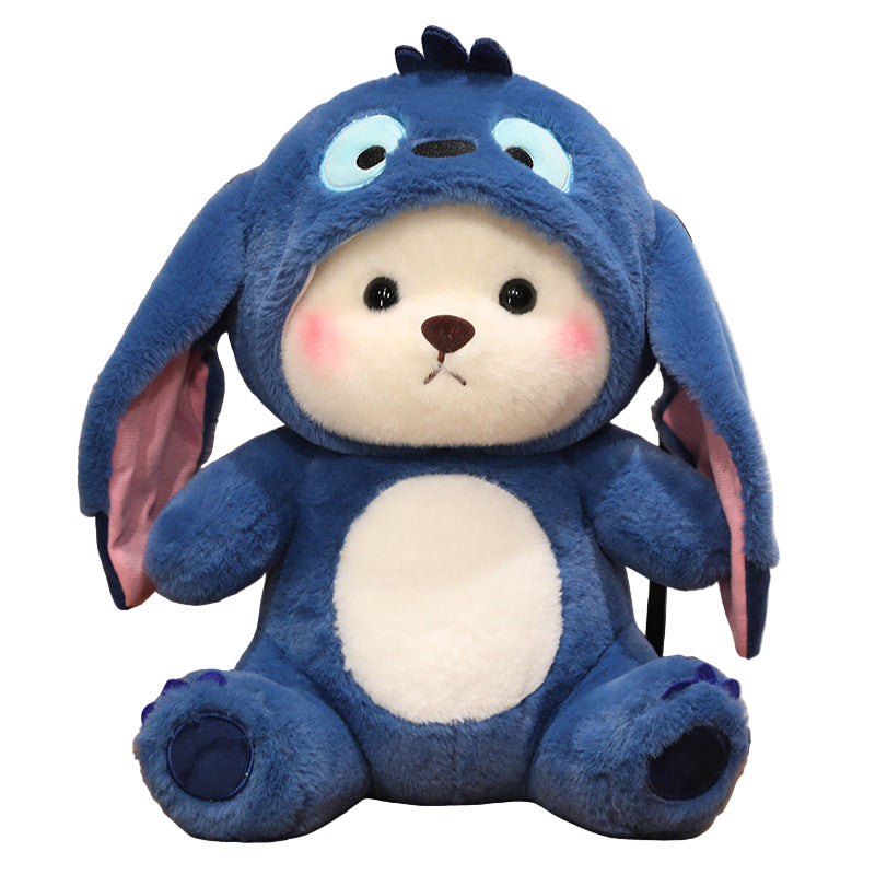 Pluche knuffelbeer 2-in-1 met afneembaar hoedje – zachte vulling, handwasbaar | teddybeer