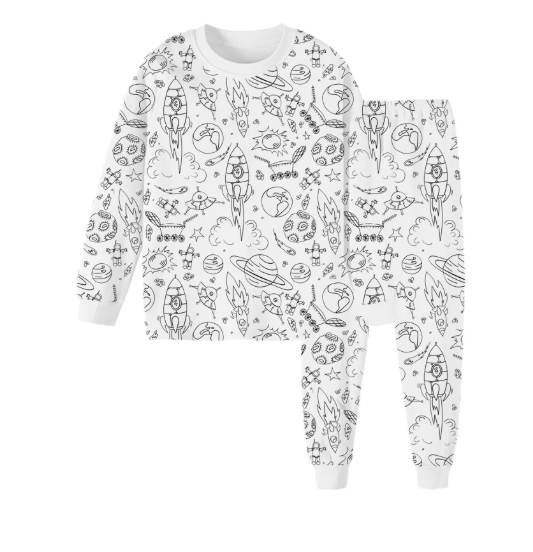 Kleur Pyjama Kind – DIY Pyjama Set met Textielstiften (3–8 Jaar)
