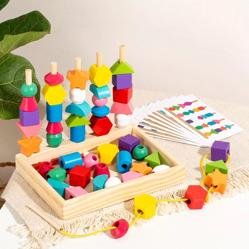 Houten Vorm- en Kleurenleer Speelset voor Peuters – ShapeWise Discovery Board Educatief Speelgoed
