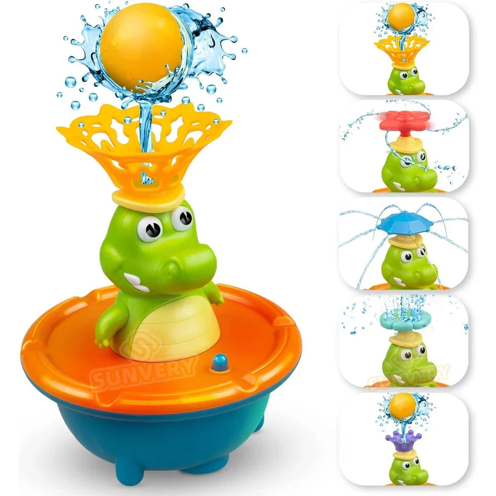 SplashCroc™ Fontein Krokodil – Interactief Badspeelgoed voor Baby's – Waterplezier en Sensorische Ontwikkeling