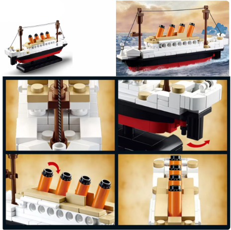 Titanic Bouwset 194 Stuks – Bouwstenen Schip Speelgoed Kinderen 6+