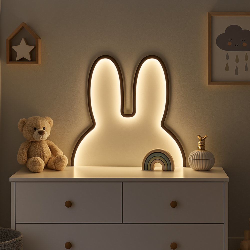 Konijntje Nachtlampje Slaapkamerlamp – Oplaadbaar & Zacht Licht voor Kinderen