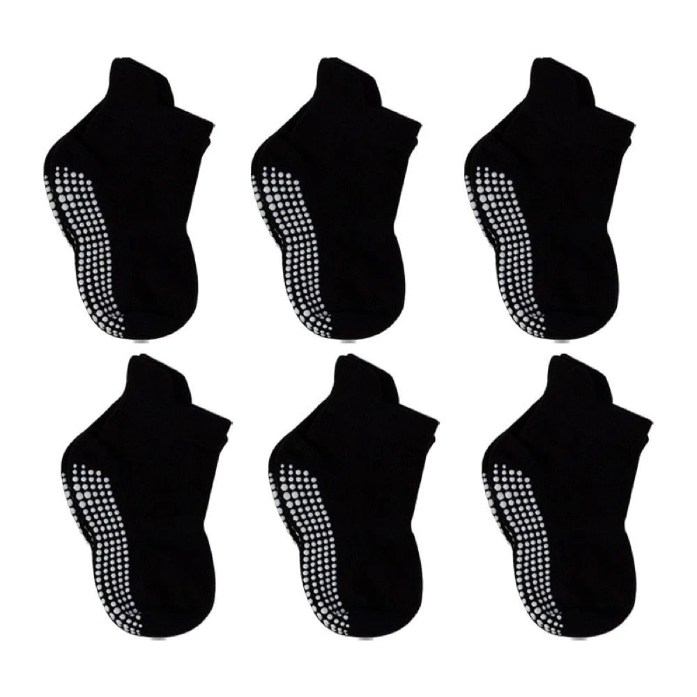 Baby Antislip Sokken 6 Paar – Veilige Peuter Sokken met Extra Grip