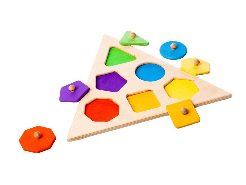 GeoPlay Shapes Houten Geometrie Puzzel – Educatief Speelgoed voor Kinderen 3+