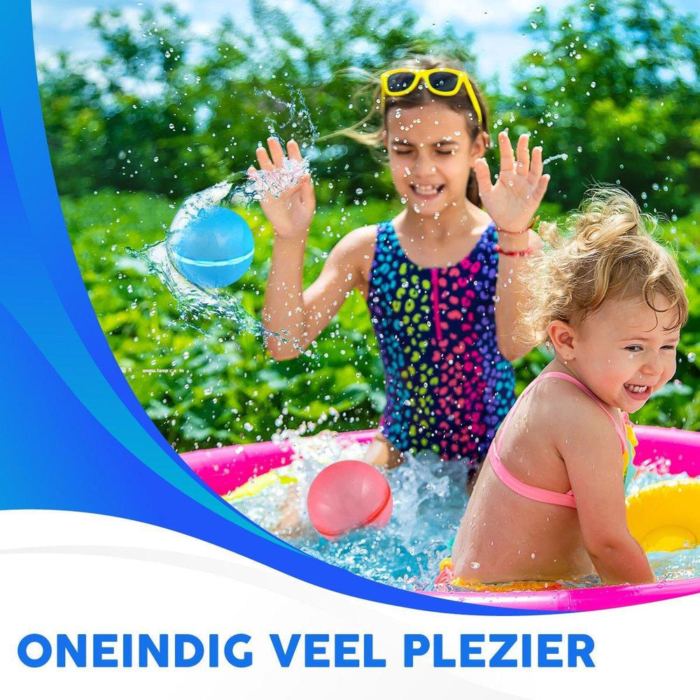 SplashPlay Herbruikbare Waterballonnen – Snel Vulbaar, Veilig en Duurzaam voor Kinderen vanaf 3 Jaar