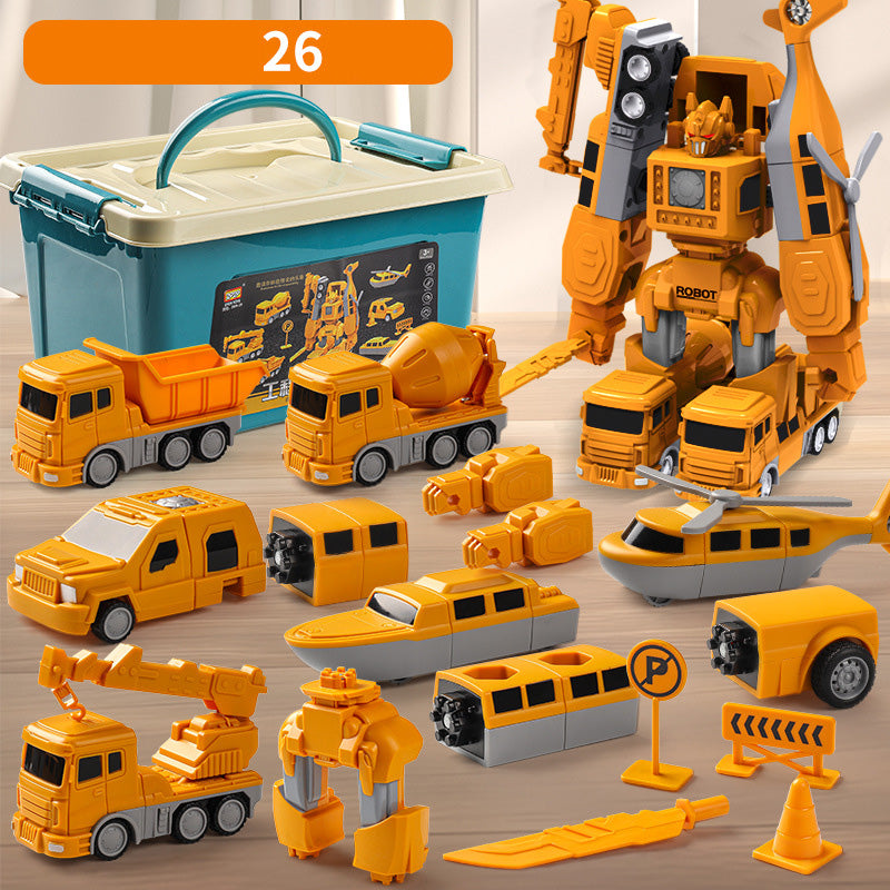 Magnetisch Bouwspeelgoed voor Kinderen – 26-delige Creatieve Voertuigen & Robots | BuildoMag