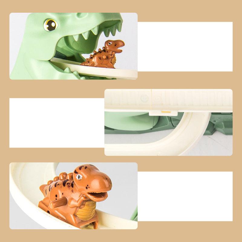 DinoRace™ Interactieve Racebaan met Dinosaurussen | Auto's met Automatische Klimfunctie & LED Verlichting