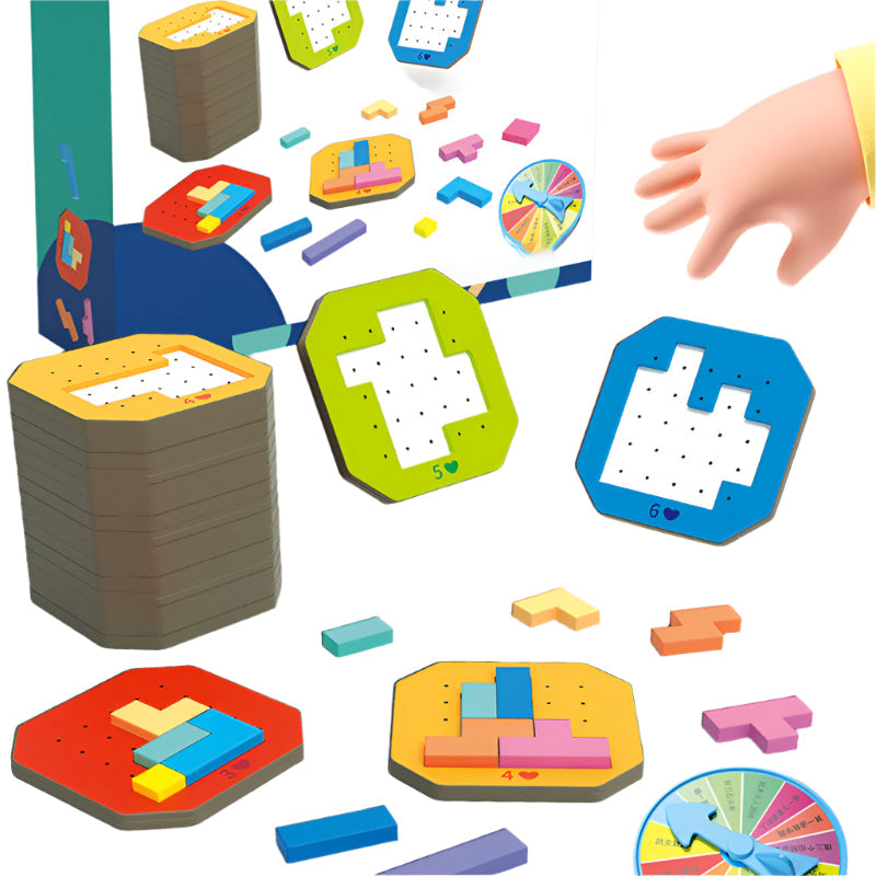 LogicShape Lab Educatieve Puzzel | Interactief Montessori Speelgoed voor Slim Leren & Creatief Spel