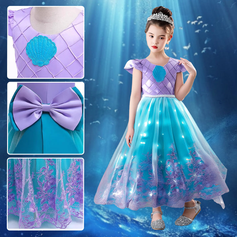 Lichtgevende Prinsessenjurk voor Kinderen – Zeemeermin Thema & Complete Accessoires | MagicWave