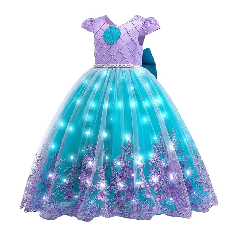 Lichtgevende Prinsessenjurk voor Kinderen – Zeemeermin Thema & Complete Accessoires | MagicWave